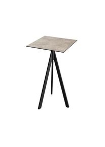 Essentials Infinity Tripod Stehtisch Schwarz frame + Moonstone HPL 70x70 cm