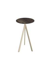 Essentials Infinity Tripod Stehtisch Sand frame + Riverwashed Wood HPL Ø70 cm