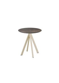 Essentials Infinity Terrassentisch Sand Gestell + Riverwashed Wood Hpl &Oslash;70 Cm