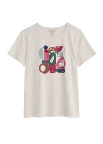 Seasalt Cornwall Dames Shirt 'Printing Ink' navy / karamel / rosa / offwhite S