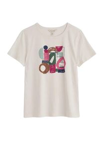 Seasalt Cornwall Dames Shirt 'Printing Ink' navy / karamel / rosa / offwhite S