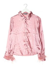 Shein Koszula z długim rękawem Damski, Rozmiar 40, różowy