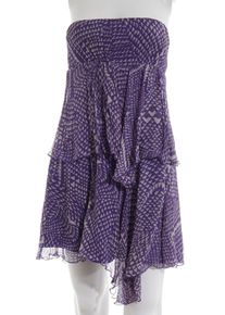 BCBG Top z dekoltem typu bandeau Damski, Rozmiar 32, fiolet, Jedwab