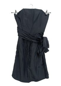 Zara Basic Sukienka z dekoltem typu bandeau Damski, Rozmiar 36, czarny