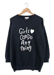 Effeny Sweter z dzianiny Damski, One Size, czarny