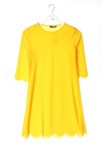 Shein Sukienka o kroju litery A Damski, Rozmiar 34, bladożółty