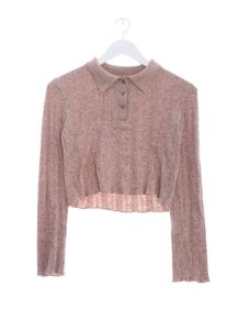 Zara Sweter o skróconym kroju Damski, Rozmiar 36, beżowy