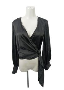 Zara Bluzka jeansowa Damski, Rozmiar 36, czarny, Poliester