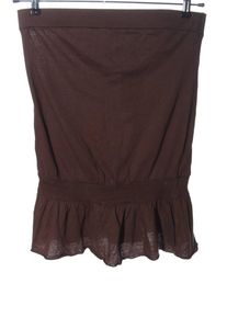 Velvet Top z dekoltem typu bandeau Damski, Rozmiar 36, brązowy