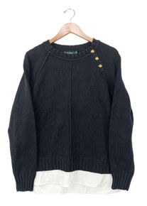 Ralph Lauren Sweter z okrągłym dekoltem Damski, Rozmiar 42, czarny, Poliester