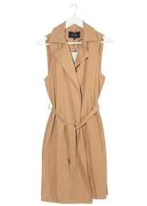 Vila clothes Długa dzianinowa kamizelka Damski, Rozmiar 36, nude