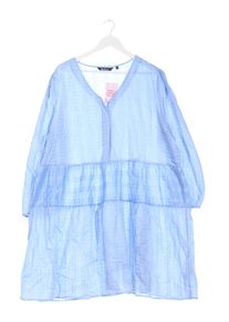 Ulla Popken Sukienka typu babydoll Damski, Rozmiar 50, niebieski, Bawełna