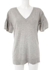 BCBG Max Azria BCBG Maxazria Koszulka z dzianiny Damski, Rozmiar 34, jasnoszary, Wełna