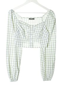 Shein Bluzka typu carmen Damski, Rozmiar 36, zielony