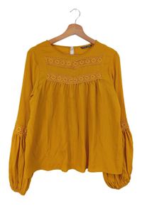 Shein Bluzka z długim rękawem Damski, Rozmiar 38, ciemny żółty