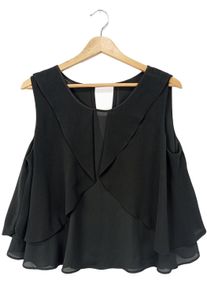 Zara Basic Bluzka bez rękawów Damski, Rozmiar 40, czarny, Poliester
