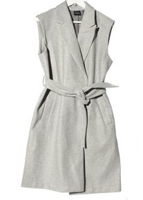 Véro Moda Vero Moda Długa dzianinowa kamizelka Damski, Rozmiar 36, jasnoszary, Poliester