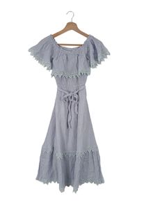 Mister Tee Sukienka boho Damski, Rozmiar 34, jasnoszary