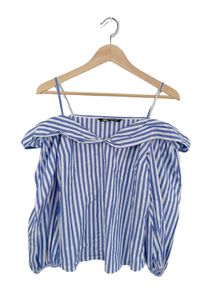 Zara Bluzka typu carmen Damski, Rozmiar 36, niebieski, Bawełna