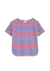 Seasalt Cornwall Dames Shirt 'Bryher View' blauw / rood / wit XS