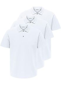 Only & Sons ONLY & SONS 3-delige set: poloshirts "Gordon" wit - 63% | Maat: XL |