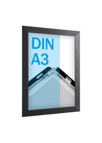 1 Snap frame "Hardline" A3, 33mm, black, mitred, aluminium