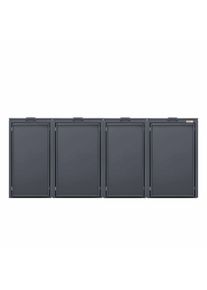 Cutie de gunoi Stahlfred cu capac articulat (120 - 240 litri) - Gri Mica de fier (DB703) / 2x 120 / 1x 240