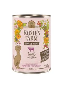 Rosie's Farm Single Meat Adult 6 x 395 g pour chien - agneau, riz