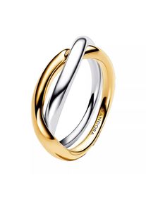 Pandora Gioielleria - Sterling silver and 14k gold-plated entwined rings multi - Gr. 52