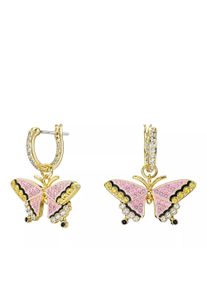 Swarovski Gioielleria - Idyllia drop earrings, Butterfly, Gold-tone plated multi