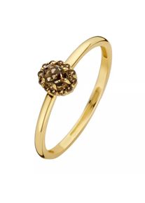 Blush Gioielleria - Ring 1226YSQ - Gold (14k) with Smokey Quartz gold - Gr. 54