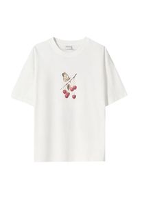 Bershka T-shirt Femme blanc taille M