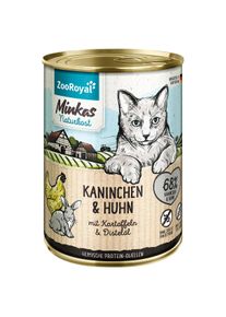 12x400g ZooRoyal Minkas Kaninchen und Huhn mit Kartoffeln
