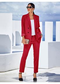 Dames Blazer met gestreepte voering in rood ,maat 40, WITT, 63% Polyester, 33% Viscose, 4% Elastan