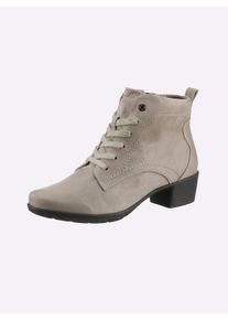 Jana Dames Laarsje in grijs ,maat 39, Witt, 100% Textiel