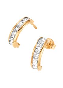 Damen Creole in Gelbgold 375 ,Größe 0, WITT,