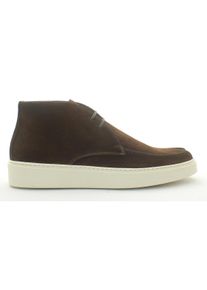 Giorgio 13792 donker bruine (chocolate) suede veterschoen met rubber zool