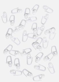 Gardinglid (50 st) - vit - storlek 0,8 cm - bonprix