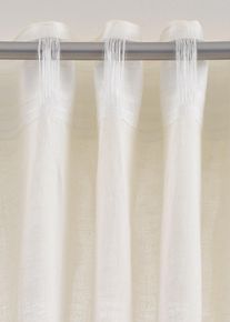 Gardinlängd i bomull med linneandel (1-pack) - beige - storlek 145x140 cm - bonprix