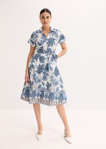 Klänning med knytband - beige - storlek 50 - bonprix