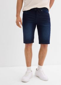 Trik&aring;bermudas med bekv&auml;m midja och jeanslook Regular Fit (2-pack) - bl&aring; - storlek 40 - bonprix