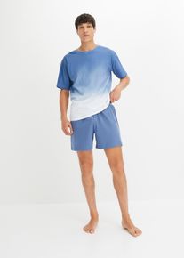 Pyjamas med shorts tie dye - blå - storlek 48/50 (M) - bonprix
