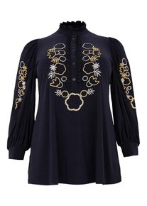 Yoek Tunika Damen beige / blau / weiß Größe S/M