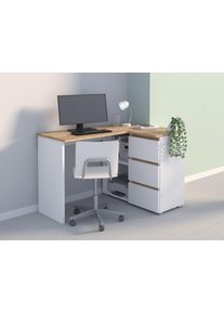 Sarok számítógépes íróasztal fiókokkal szobába