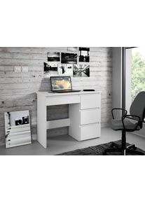 Számítógépes íróasztal fiókkal fehér