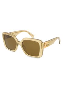 Miu Miu MU10YS | okulary przeciwsłoneczne | Kształt okularów: kanciasty, , biały