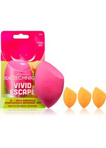 Real Techniques Vivid Escape Complexion Perfection Sponge set makeup set