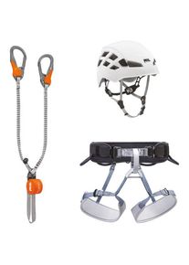 Petzl Kit Via Ferrata Eashook Via ferrata set (Harness: 65-96 cm - Helmet: 53-61 cm, grey)