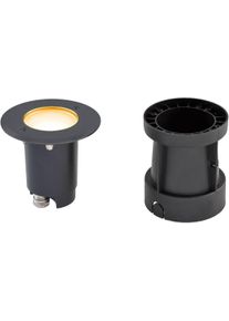 EVN Lichttechnik EVN TALPA LED Bodeneinbau, rund, schwenkbar, Edelstahl/Alu, inkl. Leuchtmittel, IP67, 230V, 4,6W, 3000K, 370lm, anthrazit (679235A402)