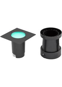 EVN Lichttechnik EVN TALPA LED Bodeneinbau, quadratisch, Edelstahl/Alu, inkl. Leuchtmittel, IP67, 24V/DC, 8W, RGB+W (3000K), anthrazit (679461A89902)